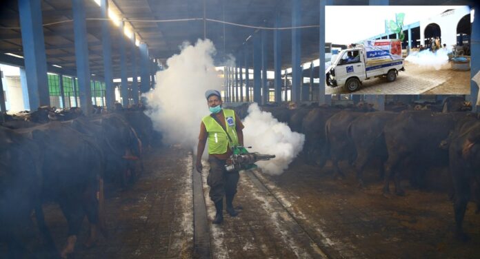 Alkhidmat conducts fumigation campaign in cattle sheds