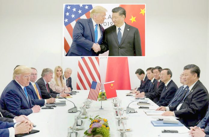 اوساکا: امریکی صدر ڈونلڈ ٹرمپ تجارتی کشیدگی پر چینی ہم منصب شی جن پنگ کے ساتھ مذاکرات کررہے ہیں