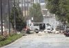کابل: وزارت داخلہ کی عمارت کے باہر حملے کے بعد تباہی پھیلی ہوئی ہے
