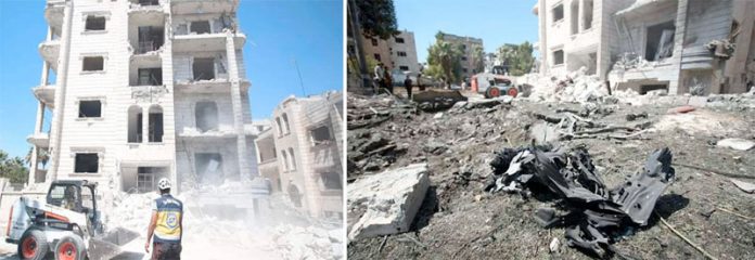 ادلب: صوبے کے مرکز میں کار بم دھماکے سے تباہی پھیلی ہوئی ہے‘ہفتے کے روز پیش آئے واقعے میں کثیر منزلہ عمارت کو بھی نقصان پہنچا