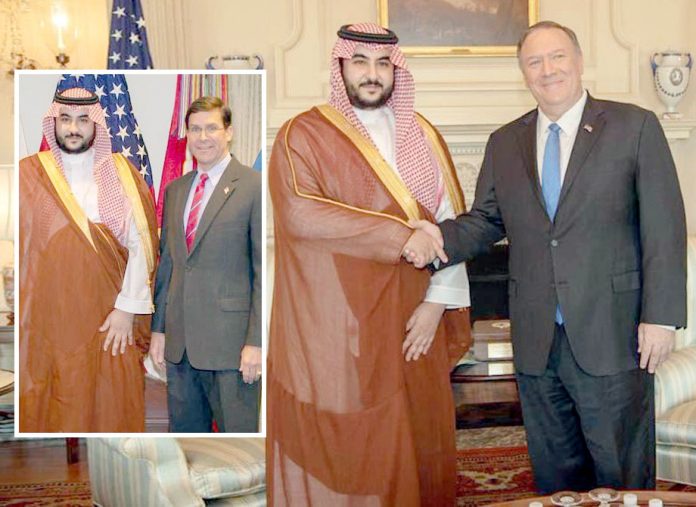 واشنگٹن: سعودی نائب وزیر دفاع امریکی ہم منصب اور وزیر خارجہ سے ملاقات کررہے ہیں